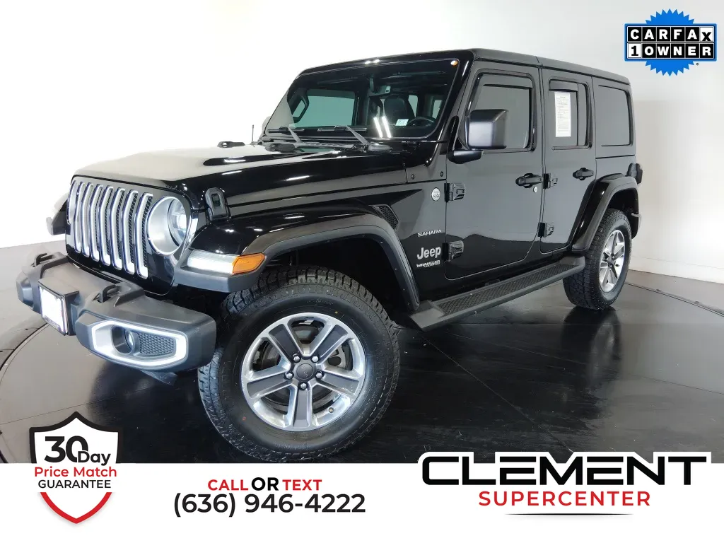 Black 2019 Jeep Wrangler Unlimited Sahara for sale in Saint Charles, MO