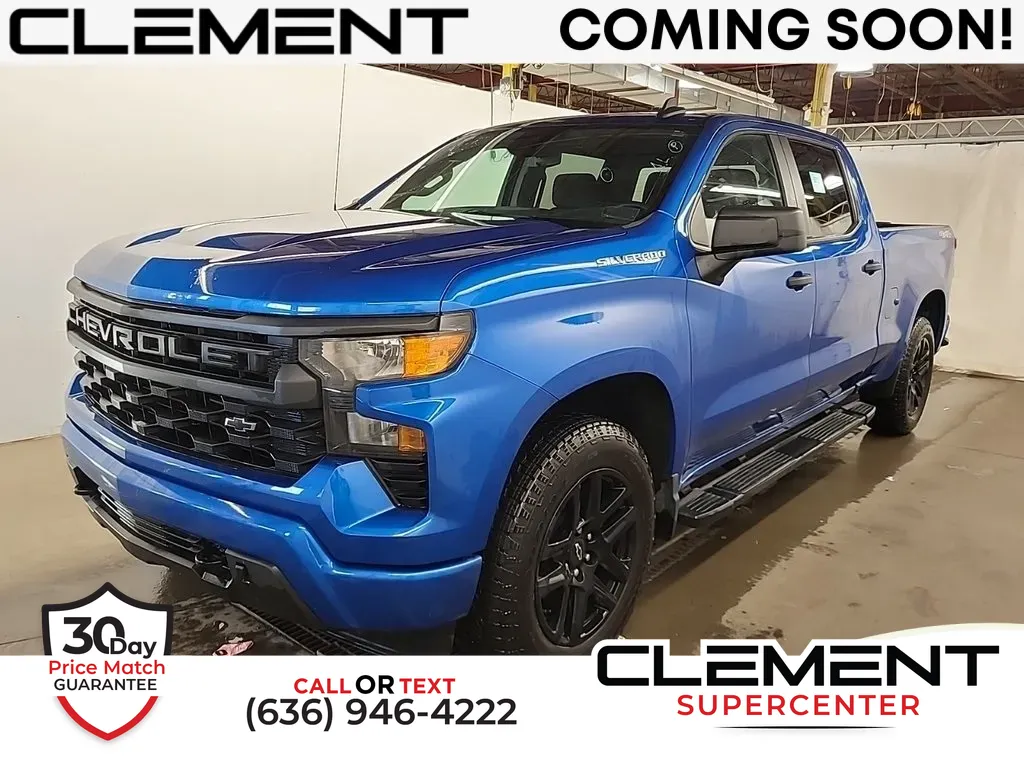 Blue 2022 Chevrolet Silverado 1500 Custom for sale in Saint Charles, MO