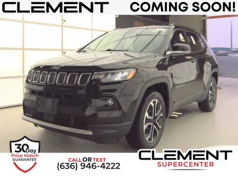 Black 2022 Jeep Compass Limited for sale in Florissant, MO