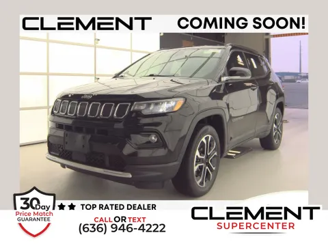 Black 2022 Jeep Compass Limited for sale in Florissant, MO
