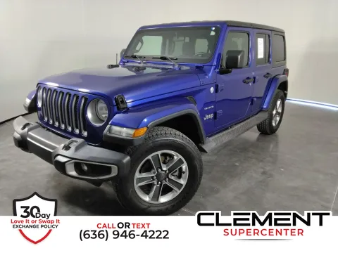 Blue 2018 Jeep Wrangler Unlimited Sahara for sale in Florissant, MO
