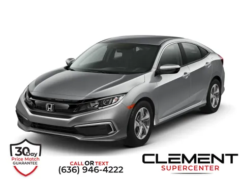Black 2021 Honda Civic LX for sale in Florissant, MO