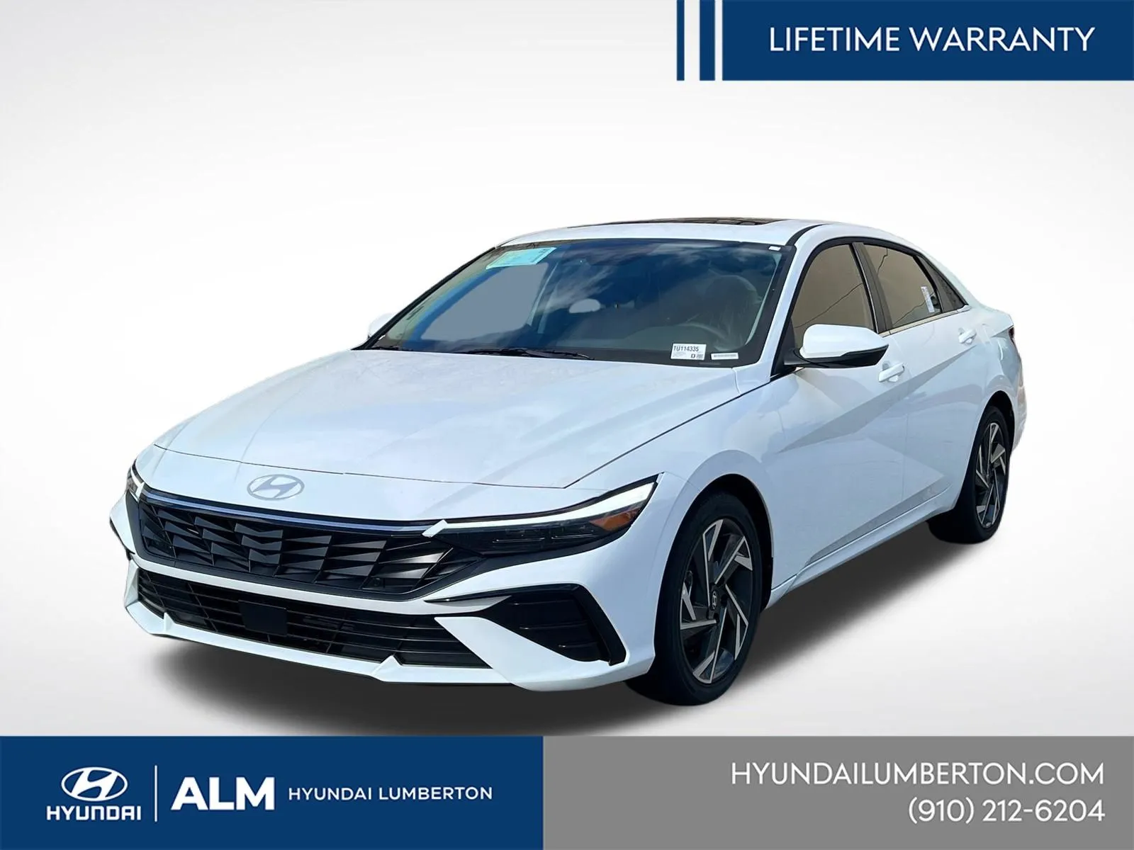 White 2026 Hyundai Elantra Limited for sale in Lumberton, NC