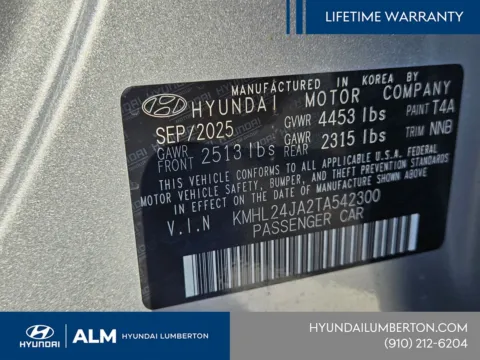 More photos of 2026 Hyundai Sonata SE at ALM Hyundai Lumberton, NC