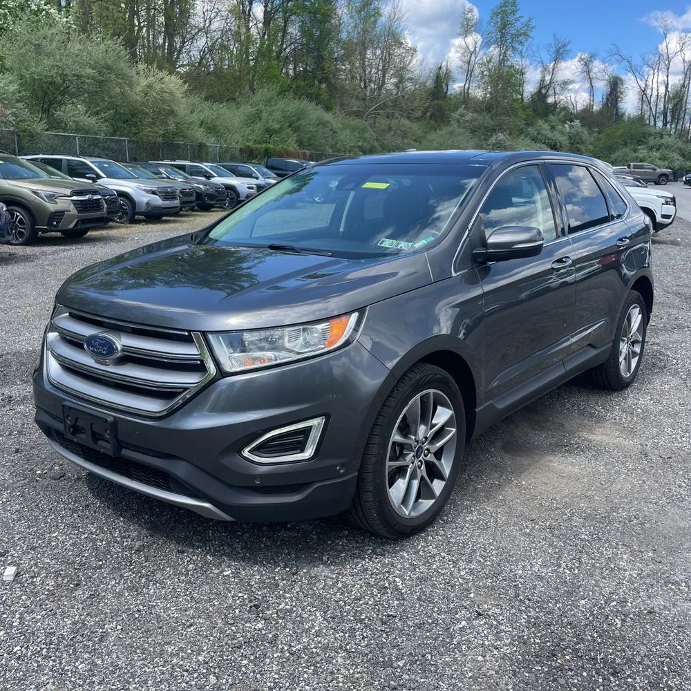 Gray 2015 Ford Edge Titanium for sale in Carlstadt, NJ