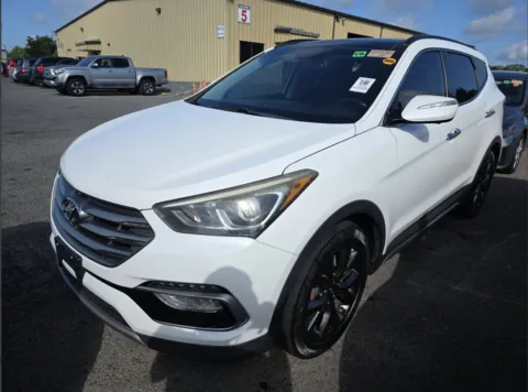 White 2017 Hyundai Santa Fe Sport 2.0T Ultimate for sale in Carlstadt, NJ