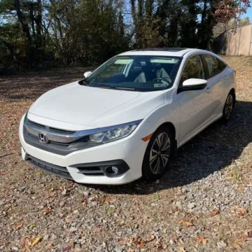 White 2016 Honda Civic EX-L for sale in Carlstadt, NJ