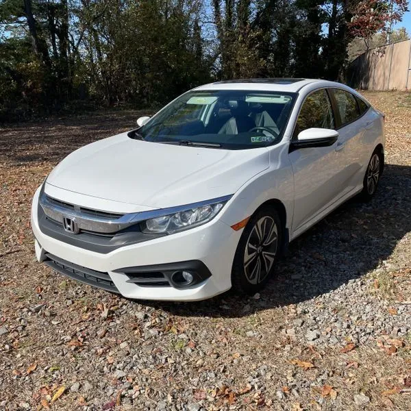 White 2016 Honda Civic EX-L for sale in Carlstadt, NJ
