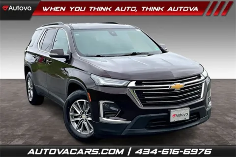 Black 2022 Chevrolet Traverse LT for sale in Madison Heights, VA