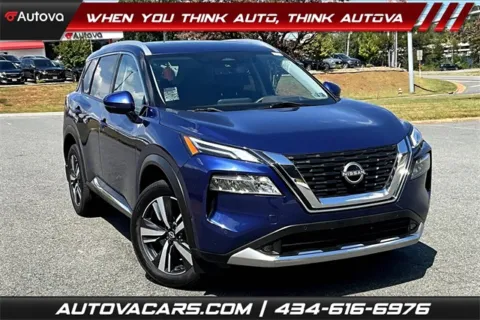 Blue 2022 Nissan Rogue Platinum for sale in Madison Heights, VA