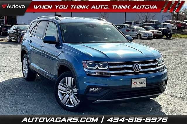 Blue 2019 Volkswagen Atlas 3.6L V6 SE for sale in Madison Heights, VA