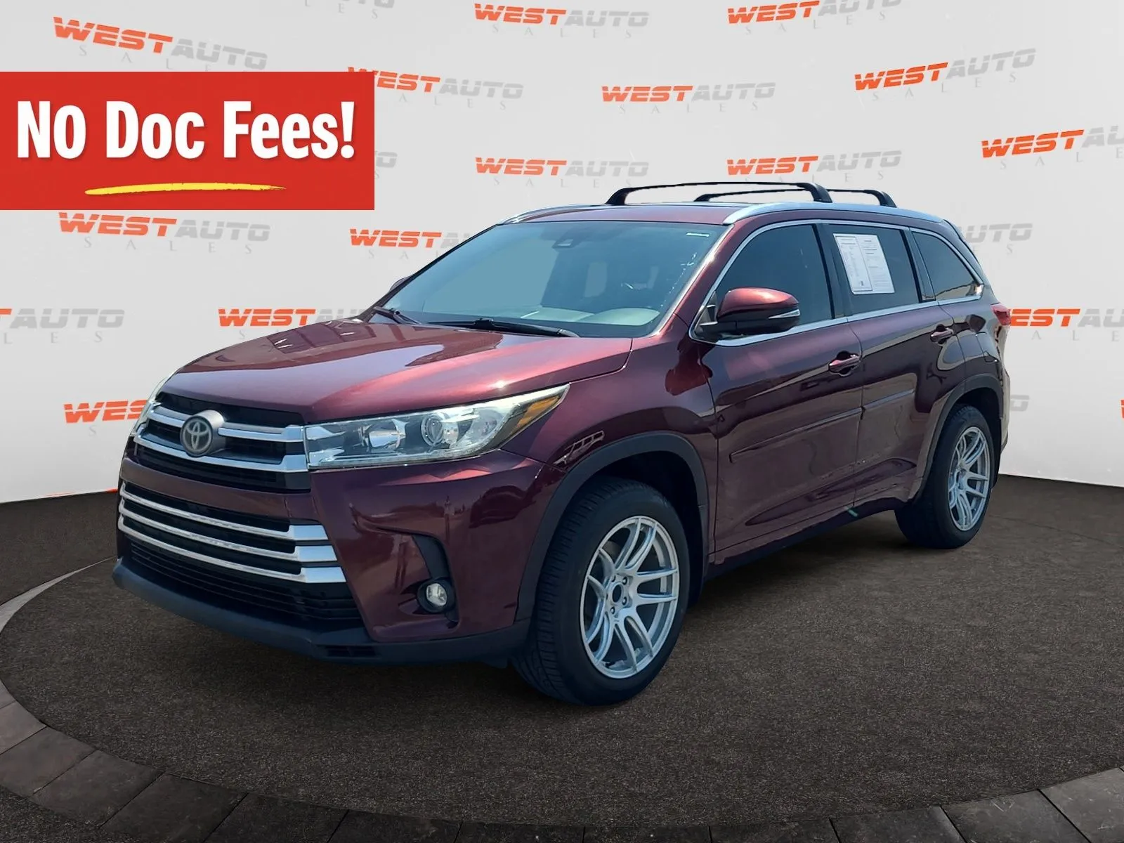 Red 2019 Toyota Highlander Limited for sale in West Valley City, UT