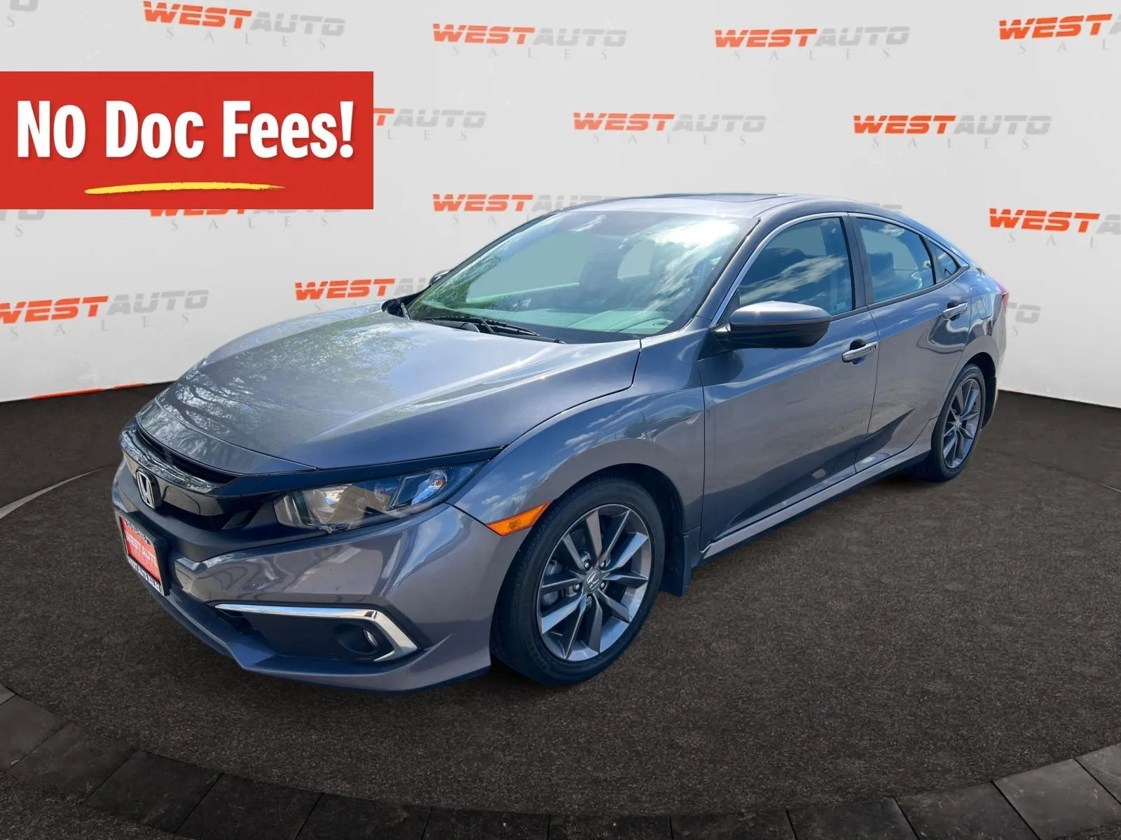 Gray 2021 Honda Civic EX for sale in West Valley City, UT