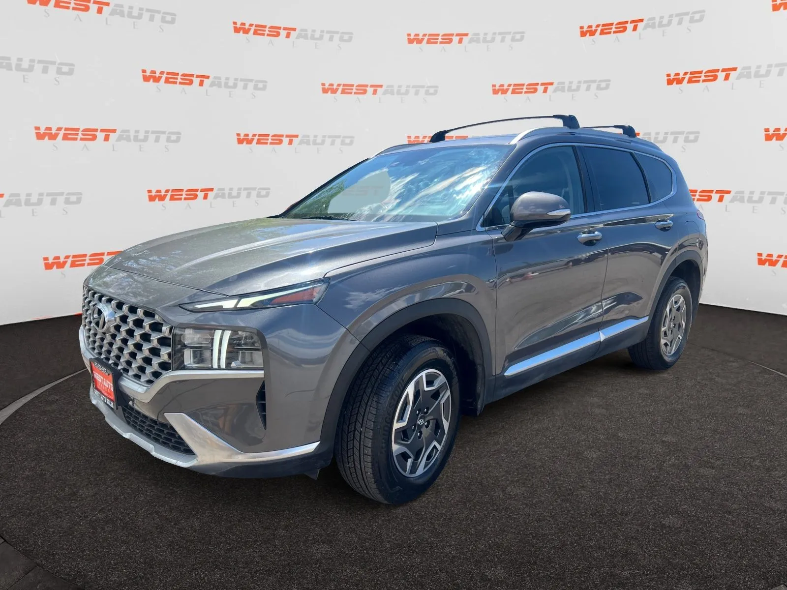 Gray 2021 Hyundai Santa Fe Hybrid Blue for sale in West Valley City, UT