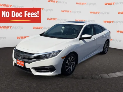 White 2017 Honda Civic EX for sale in West Valley City, UT