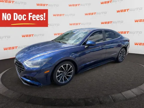 Blue 2021 Hyundai Sonata Limited for sale in West Valley City, UT