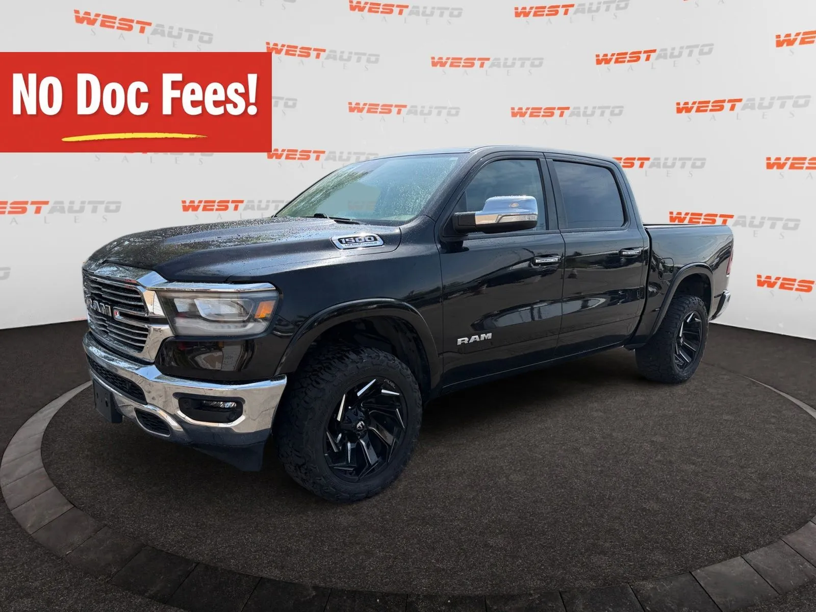 Black 2022 Ram 1500 Laramie for sale in West Valley City, UT