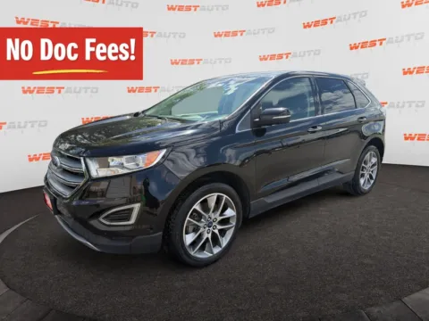 Black 2017 Ford Edge Titanium for sale in West Valley City, UT