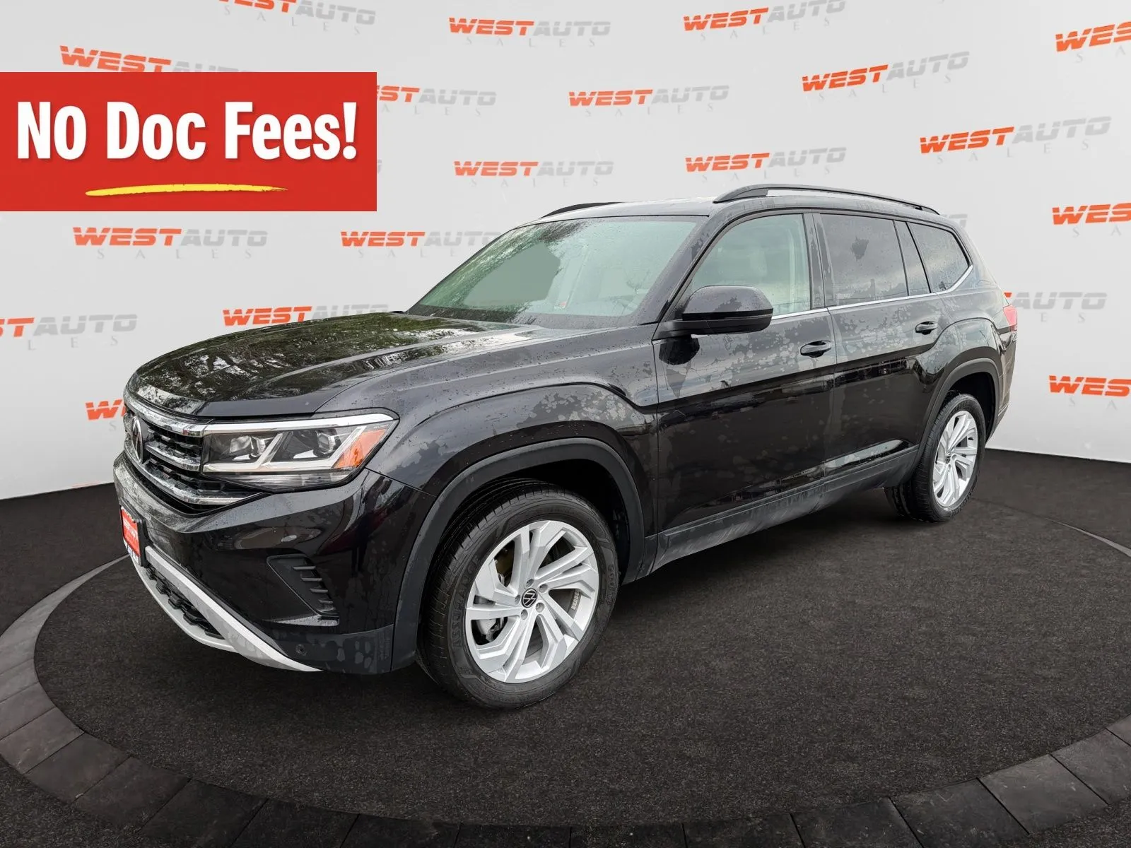 Black 2022 Volkswagen Atlas 3.6L V6 SE w/Technology for sale in West Valley City, UT