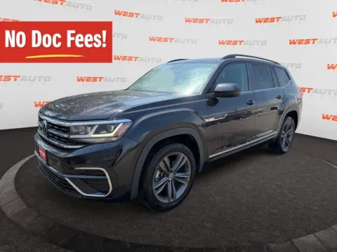 Black 2021 Volkswagen Atlas 3.6L V6 SE w/Technology R-Line for sale in West Valley City, UT