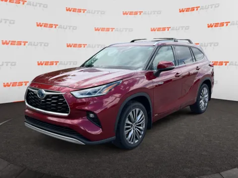 Red 2020 Toyota Highlander Hybrid Platinum for sale in West Valley City, UT
