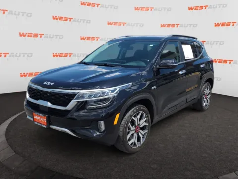Black 2022 Kia Seltos SX for sale in West Valley City, UT