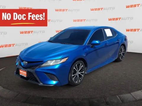 Blue 2018 Toyota Camry SE for sale in Tooele, UT