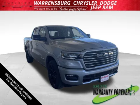 Silver 2026 Ram 1500 Laramie for sale in Warrensburg, MO