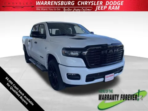 White 2026 Ram 1500 Laramie for sale in Warrensburg, MO