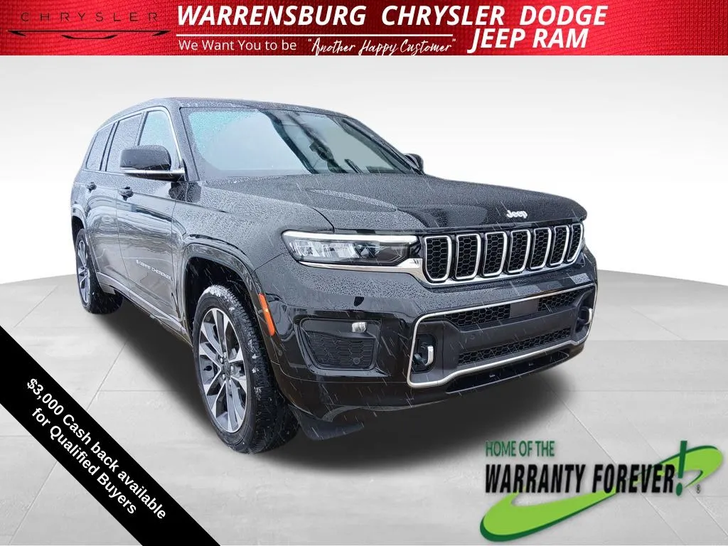 Black 2025 Jeep Grand Cherokee L Overland for sale in Warrensburg, MO