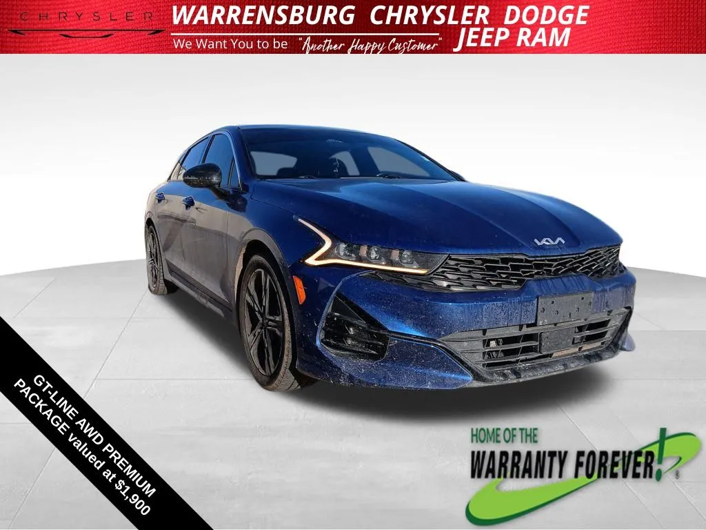 Used 2022 Kia K5 GT-Line with VIN 5XXG64J20NG098991 for sale in Kansas City