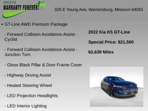 More photos of 2022 Kia K5 GT-Line at Warrensburg CDJR, MO