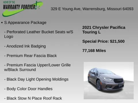 More photos of 2021 Chrysler Pacifica Touring L at Warrensburg CDJR, MO