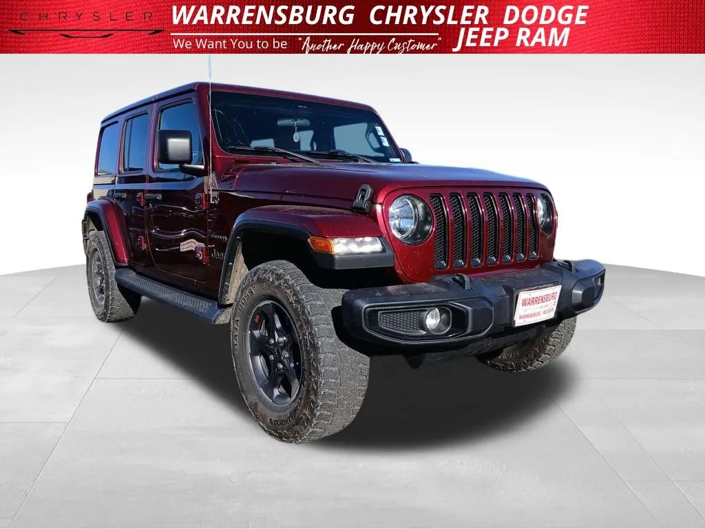 Used 2021 Jeep Wrangler Unlimited Sahara with VIN 1C4HJXEM5MW784652 for sale in Kansas City