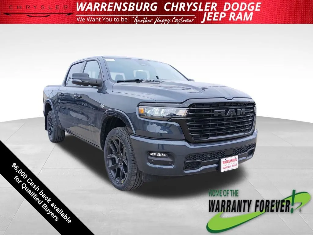 Blue 2026 Ram 1500 Laramie for sale in Warrensburg, MO