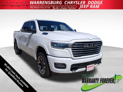 White 2026 Ram 1500 Laramie for sale in Warrensburg, MO