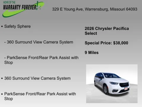More photos of 2026 Chrysler Pacifica Select at Warrensburg CDJR, MO