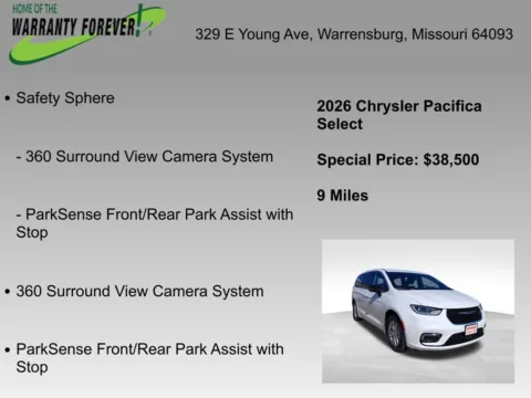 More photos of 2026 Chrysler Pacifica Select at Warrensburg CDJR, MO