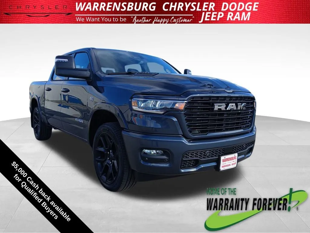 Blue 2026 Ram 1500 Laramie for sale in Warrensburg, MO