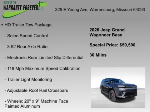 More photos of 2026 Jeep Grand Wagoneer at Warrensburg CDJR, MO