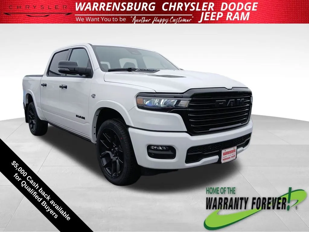 White 2026 Ram 1500 Laramie for sale in Warrensburg, MO