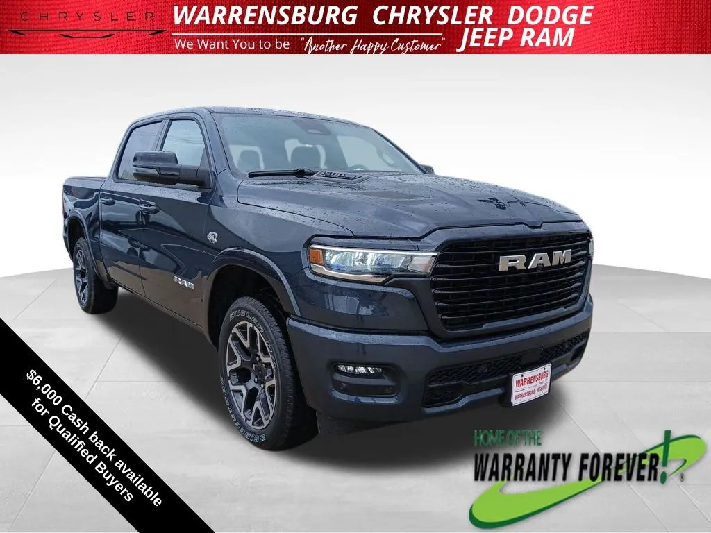 Blue 2026 Ram 1500 Laramie for sale in Warrensburg, MO