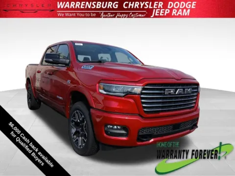Red 2026 Ram 1500 Laramie for sale in Warrensburg, MO