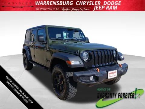 Green 2022 Jeep Wrangler Unlimited Willys for sale in Warrensburg, MO