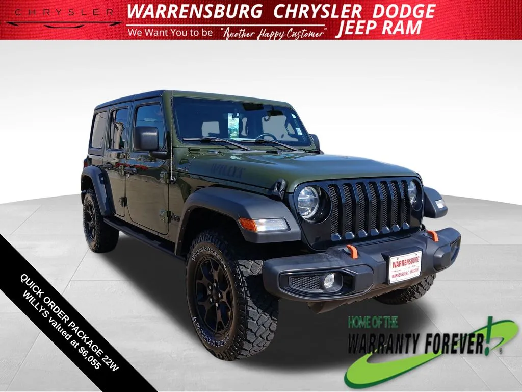 Green 2022 Jeep Wrangler Unlimited Willys for sale in Warrensburg, MO