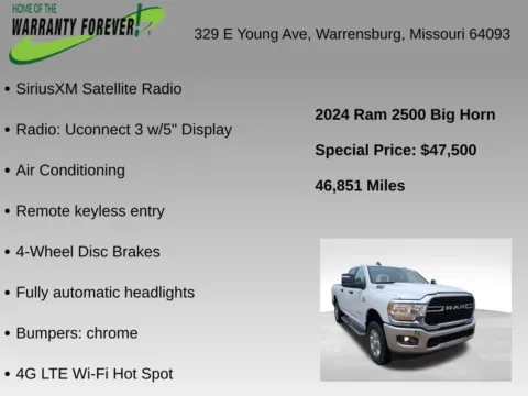 More photos of 2024 Ram 2500 Big Horn at Warrensburg CDJR, MO