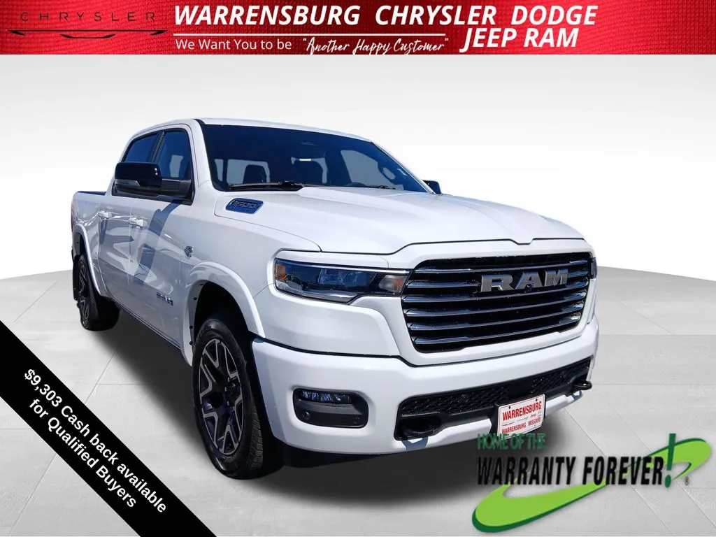 White 2026 Ram 1500 Laramie for sale in Warrensburg, MO