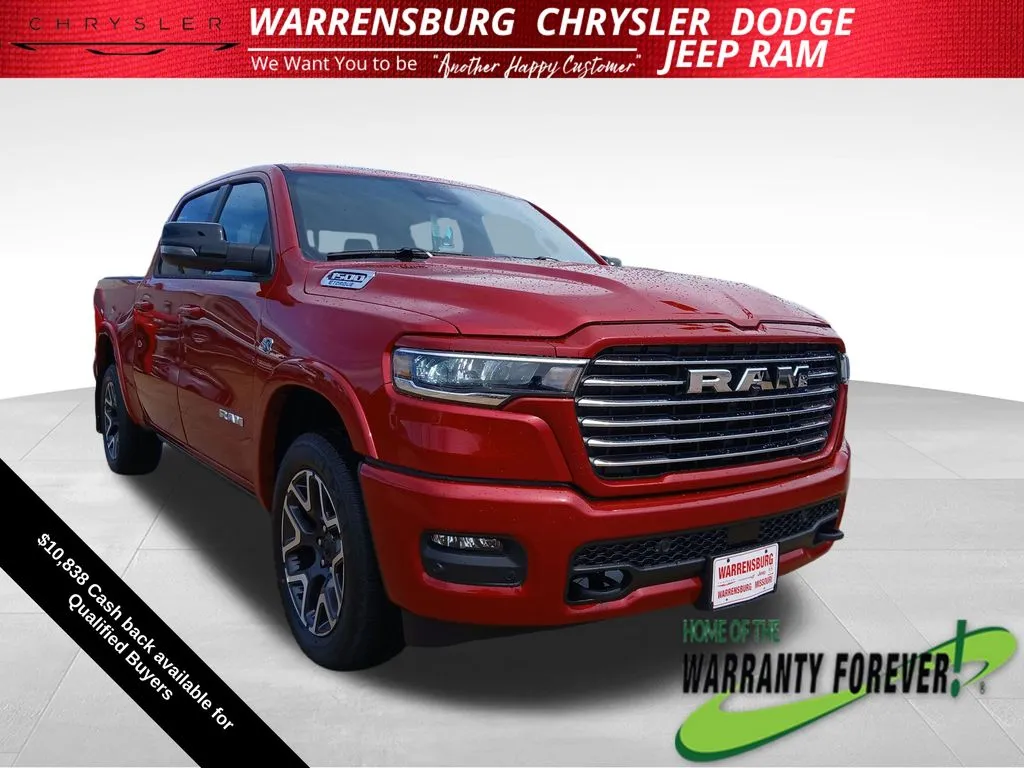 Red 2026 Ram 1500 Laramie for sale in Warrensburg, MO
