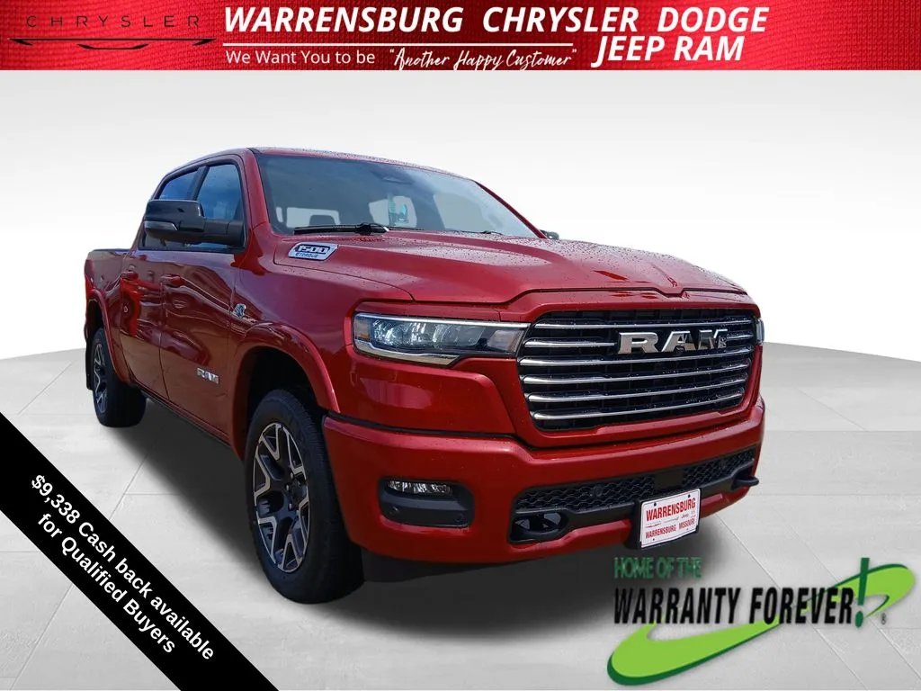 Red 2026 Ram 1500 Laramie for sale in Warrensburg, MO