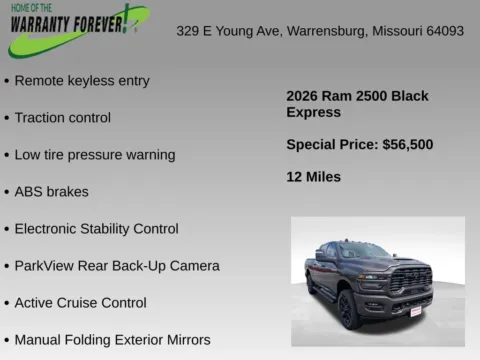 More photos of 2026 Ram 2500 Tradesman at Warrensburg CDJR, MO